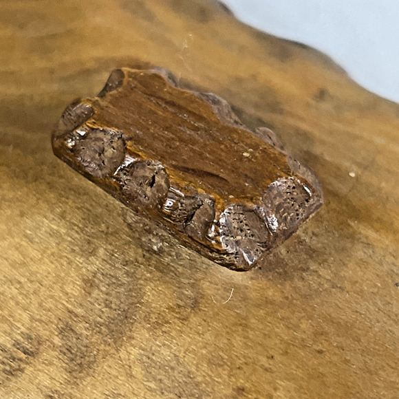 Wooden Vintage Pen Ink Holder Handcarved Minimalist Design Depression Era 1930s - Picture 7 of 11